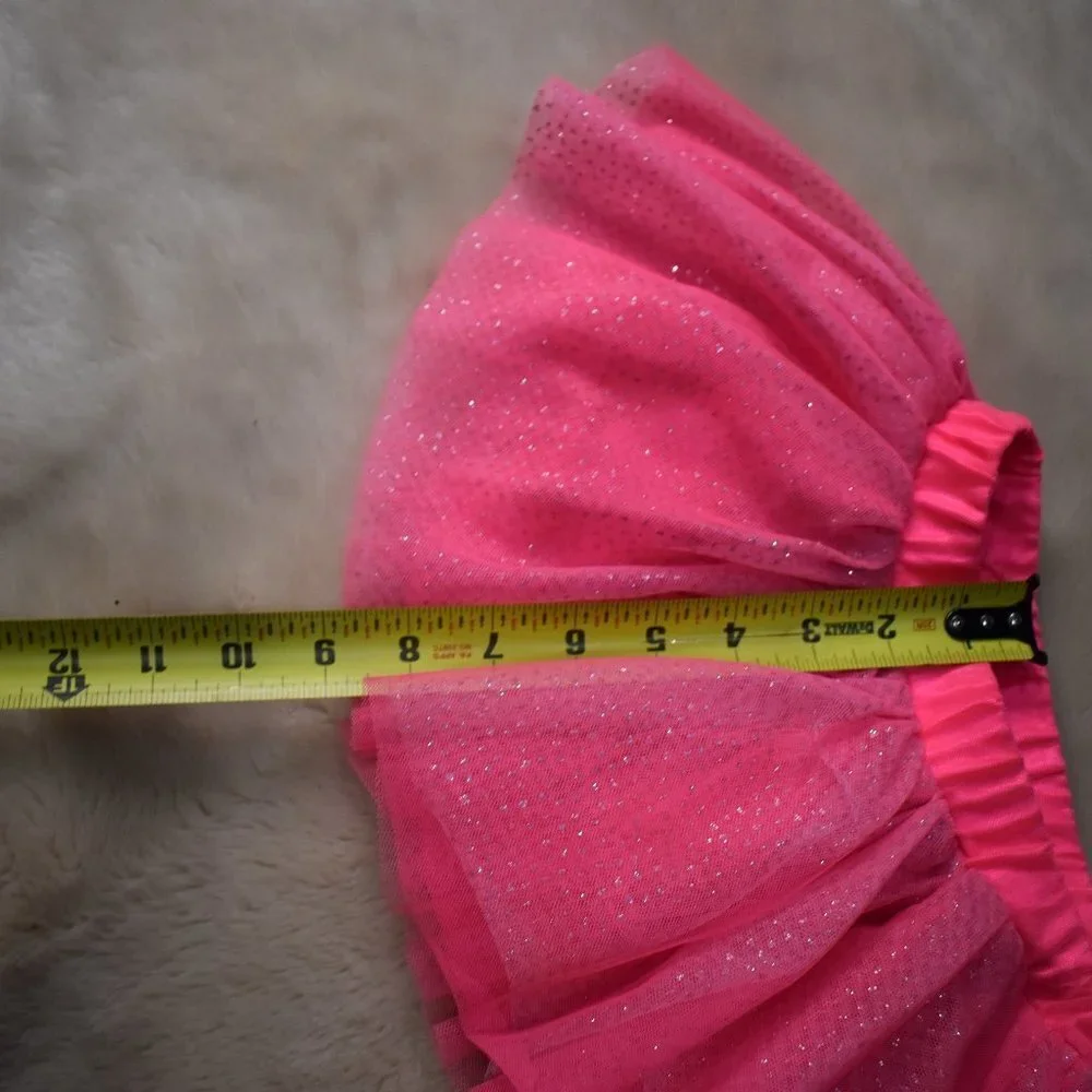 Little Girls Sparkly Pink Tutu Dance Skirt Size 9-12 Months